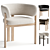 Elegant Bay Dining Armchair in 3D 3D model small image 1