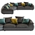 Contemporary ILARIA Corner Sofa 3D model small image 2