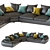 Contemporary ILARIA Corner Sofa 3D model small image 4