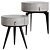 Modern Minimalist Bedside Table 3D model small image 1