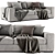 Modern Marac 2 Seater Sofa 3D model small image 1