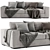 Modern Marac 2 Seater Sofa 3D model small image 2