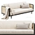 Cosmo Low Sofa Targa Japandi 3D model small image 8