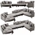 Modern Rolf Benz Kumo Sofa 3D model small image 2