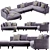 Modern Rolf Benz Kumo Sofa 3D model small image 5