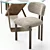 Customizable Bay Metal Chair & Naturedesign X Table 3D model small image 4