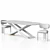 Customizable Bay Metal Chair & Naturedesign X Table 3D model small image 6