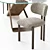 Customizable Bay Metal Chair & Naturedesign X Table 3D model small image 10