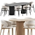 Modern Elegance Dining Set 3D model small image 1