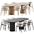 Modern Elegance Dining Set 3D model small image 2