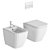 Bianca Floor Mounted Toilet Bidet 3D model small image 5