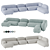 Ribbl Modular Sofa Set 3D model small image 1