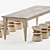 Natural Dining Set Uniqwa Furniture 3D model small image 5