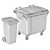 Dual Trash Bins UV Unwrapped 3D model small image 2