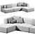  Modern Modular Sofa: Crearte Collections 3D model small image 5