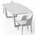 Adjustable Color Stylish Grace Chairs & Concorde Table 3D model small image 7