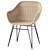 Synthetic Rattan Chart Outdoor Chair 3D model small image 1