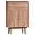 Keira Solid Wood Bar Cabinet - Modern Design 3D model small image 1