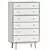 Modern 6-Drawer Wood Dresser 3D model small image 3