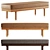 Minimalist Walnut Bench Design 3D model small image 3