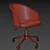 Dagmar Office Chair, Rattan Backrest 3D model small image 5