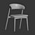 Siena Chair: Luxe Leather Velvet 3D model small image 5