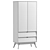 Lesli-2 Swing Wardrobe - Latte 3D model small image 3