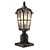 Retro Glass Black Wall Sconce 3D model small image 1