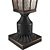 Retro Glass Black Wall Sconce 3D model small image 3