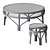 Rattan Coffee Table Set 3D model small image 3