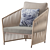 Elegant Bitta Lounge Club Armchair 3D model small image 2