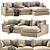 Light Modular Chaise Sofa Set 3D model small image 1