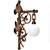 Elegant Forged Wall Sconce 3D model small image 1