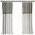 Modern Curtain Set M22 3D model small image 1