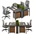 Modern Office Furniture Set No.4 3D model small image 2