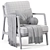 Modern Verity Lounge Chair-inspired Design 3D model small image 5