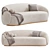 Elegant Amore Sofa: 3D Model 3D model small image 2