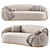 Elegant Amore Sofa: 3D Model 3D model small image 3