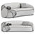 Elegant Amore Sofa: 3D Model 3D model small image 4