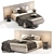 "Sleek Harris Bed 3D Model 3D model small image 4