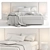"Sleek Harris Bed 3D Model 3D model small image 7