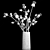 Modern Thistle Bouquet in Glass Vase 3D model small image 7