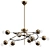 Mid-Century Orbital Chandelier Italy 3D model small image 1