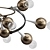 Mid-Century Orbital Chandelier Italy 3D model small image 2
