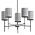 Modern Matte Black Chandelier Model 3D model small image 3