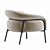 Modern Comfort Bella Armchair 3D model small image 3