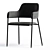 Elegant Velvet Dining Chair 3D model small image 2
