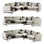 Natuzzi Italia Jeremy Sectional Sofa 3D model small image 1