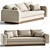 Sleek Modern Mesa Sofa 3D model small image 2