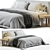 Sleek Emmett Bed Metal Legs 3D model small image 1